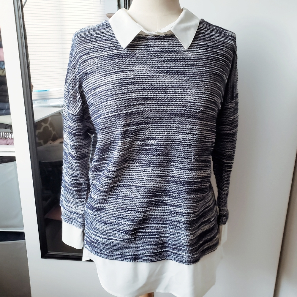 Ann Taylor | Layered Blue Sweater